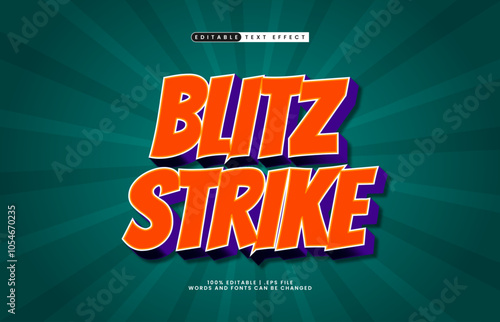 blitz strike editable text effect with a joy and happy text style