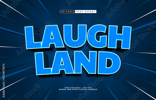 laugh land editable text effect with a kids and game text style