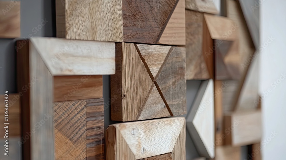 Abstract Wall Decor Made of Reclaimed Wood Abstract Wall Decor Made of Reclaimed Wood