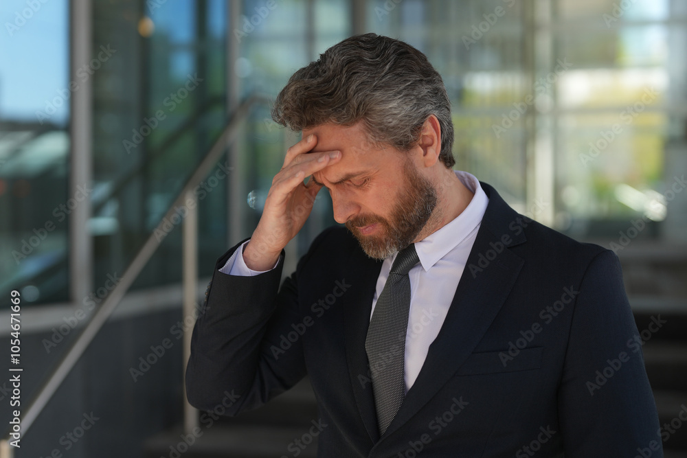 Confident business man standing outdoor on modern office building. Business success. Business man thinking outdoor. Modern businessman in full suit standing outdoors near office cityscape. Confident business man standing outdoor on modern office building. Business success. Business man thinking outdoor. Modern businessman in full suit standing outdoors near office cityscape.
