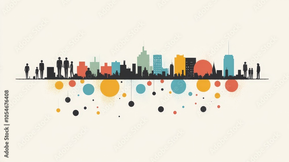 Obraz premium Economic Growth and Income Inequality Concept Art