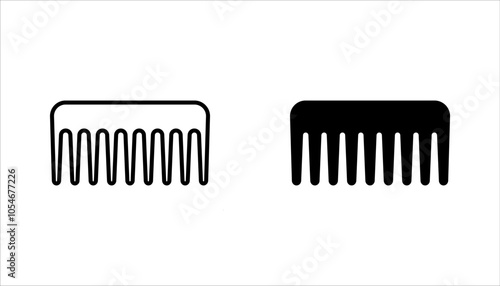 icon set hair comb, salon woman comb, , barber comb, hair brush and comb, For combing and styling hair, hair styling tools, vector illustration on a white background.