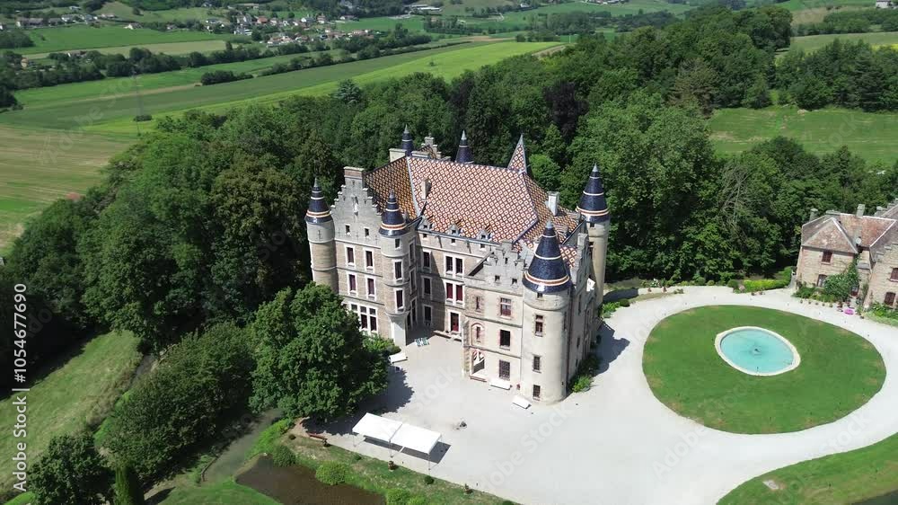 drone video Pupetières castle france europe