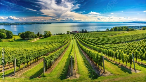 Wallpaper Mural Scenic panoramic view of vineyard on lakeshore in Niagara on the Lake Torontodigital.ca