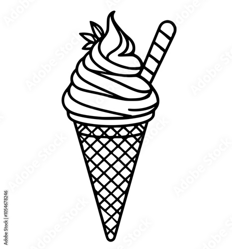 ice cream cone, gelato ice cream 