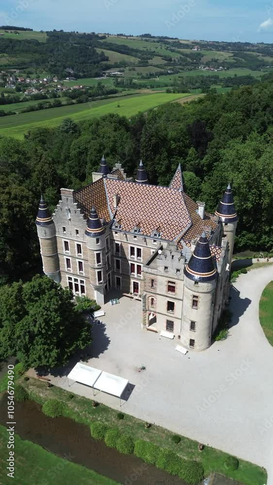 drone video Pupetières castle france europe drone video Pupetières castle france europe