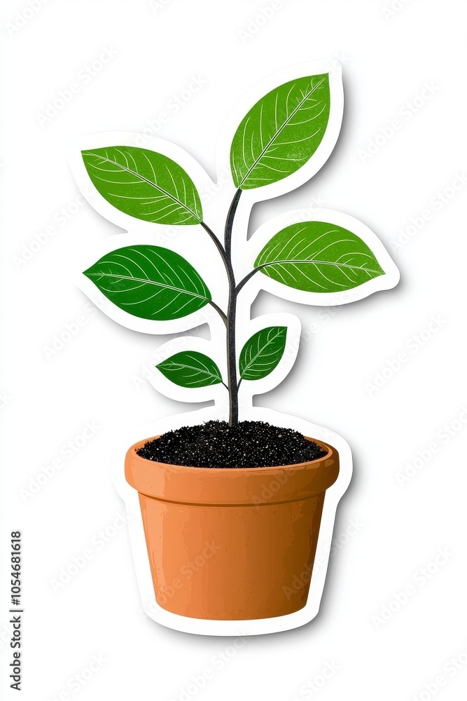 A vibrant green plant in a simple brown pot, symbolizing growth and freshness. A vibrant green plant in a simple brown pot, symbolizing growth and freshness.