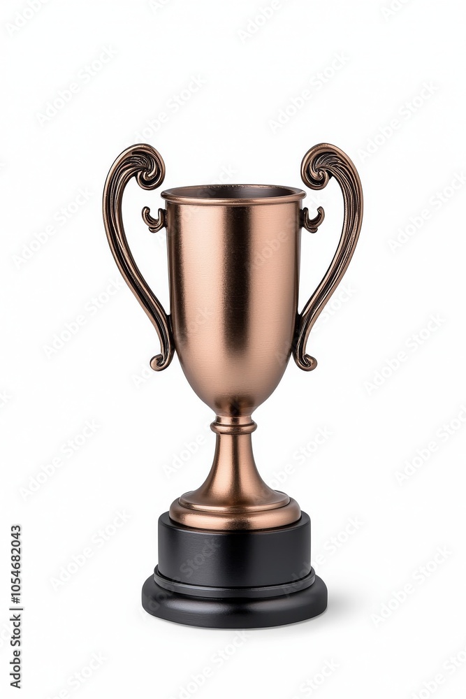 A bronze trophy with elegant handles, symbolizing achievement and success in competitions. A bronze trophy with elegant handles, symbolizing achievement and success in competitions.
