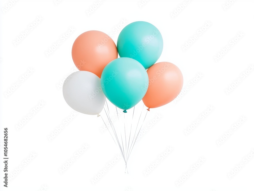 custom made wallpaper toronto digitalA vibrant collection of five balloons in pastel colors, perfect for celebrations and festive occasions.