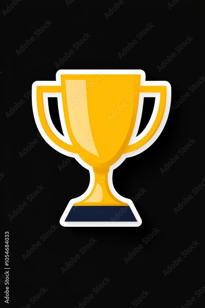 A vibrant gold trophy on a sleek black background, symbolizing achievement and success. A vibrant gold trophy on a sleek black background, symbolizing achievement and success.