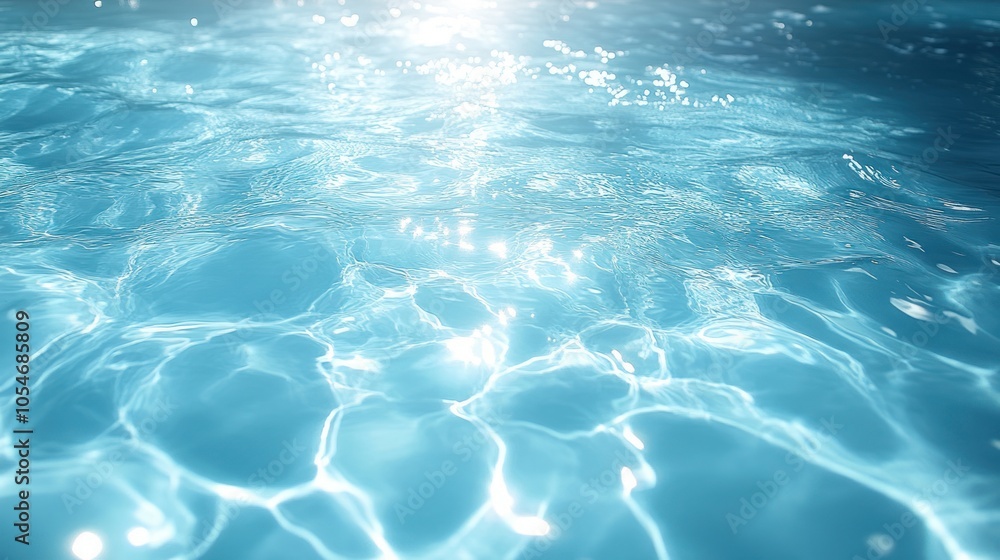 Obraz premium Sunlit Ripples on a Blue Water Surface