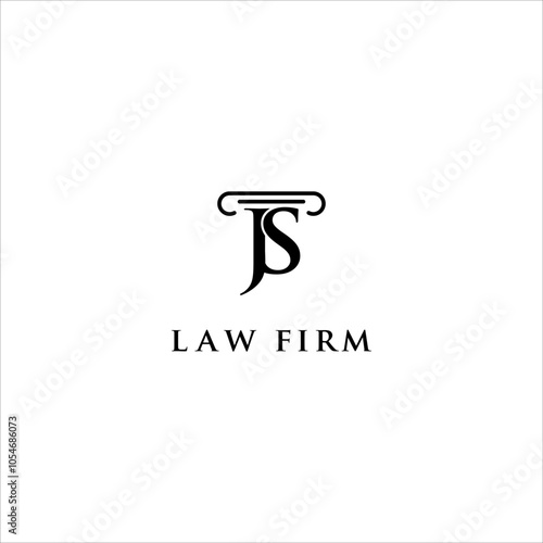 A logo for a law firm  the letter JS or SJ logo design