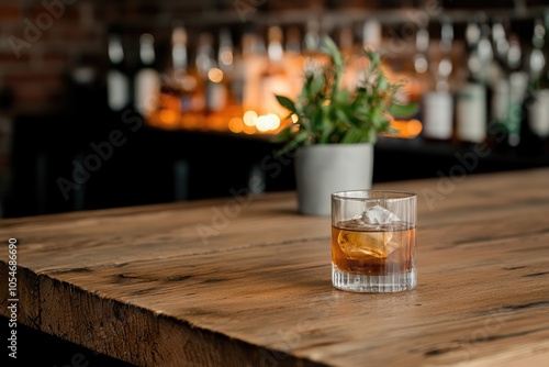 Rustic Wooden Table with Empty Space for Design Use