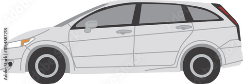 乗用車　グレー　セダン