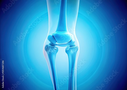 Knee Bones Silhouette Photography - Light Blue Hues