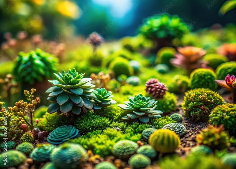 Miniature World of Green Plant Details - Tilt-Shift Photography Miniature World of Green Plant Details - Tilt-Shift Photography