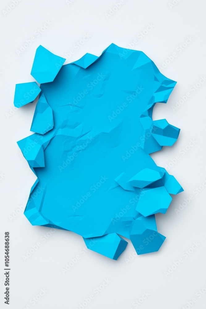 Crumpled blue paper forms an abstract artistic frame, creating a modern and dynamic visual effect. Crumpled blue paper forms an abstract artistic frame, creating a modern and dynamic visual effect.