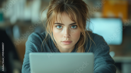 woman with laptop