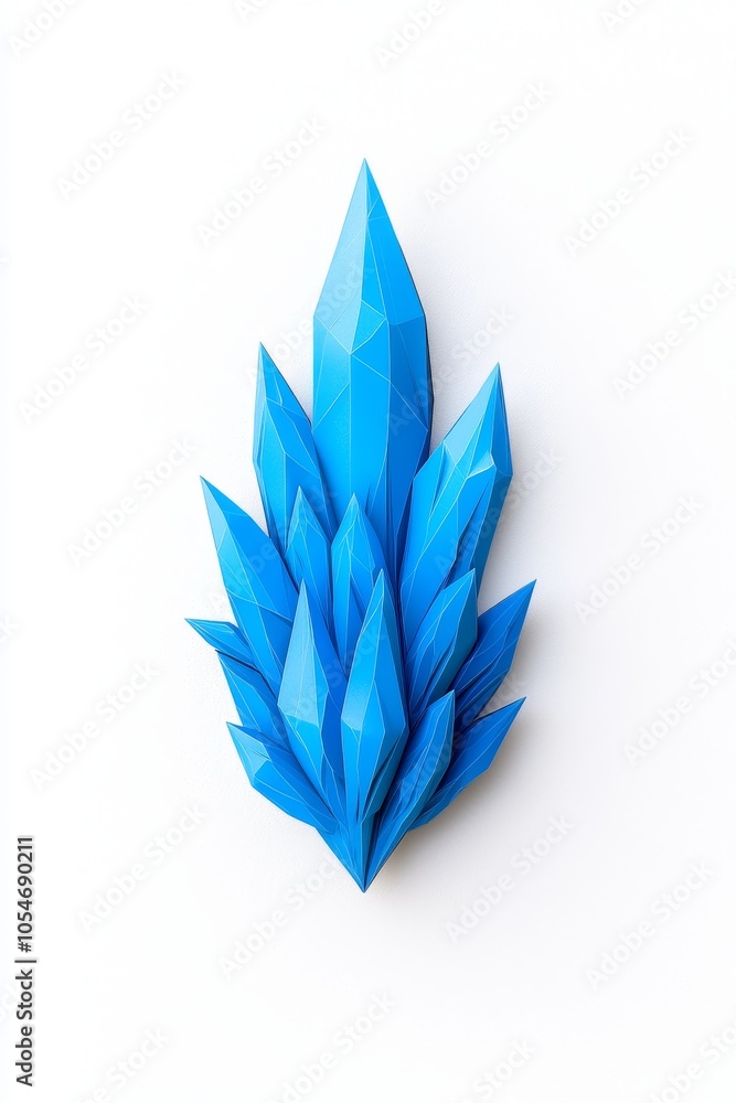 A striking blue crystal sculpture with sharp facets and a modern aesthetic, creating a captivating visual impact. A striking blue crystal sculpture with sharp facets and a modern aesthetic, creating a captivating visual impact.