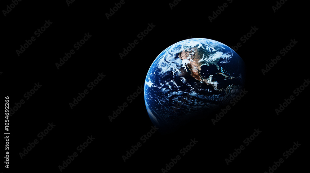 Stunning view of Earth from space with visible landmasses and atmospheric details Stunning view of Earth from space with visible landmasses and atmospheric details