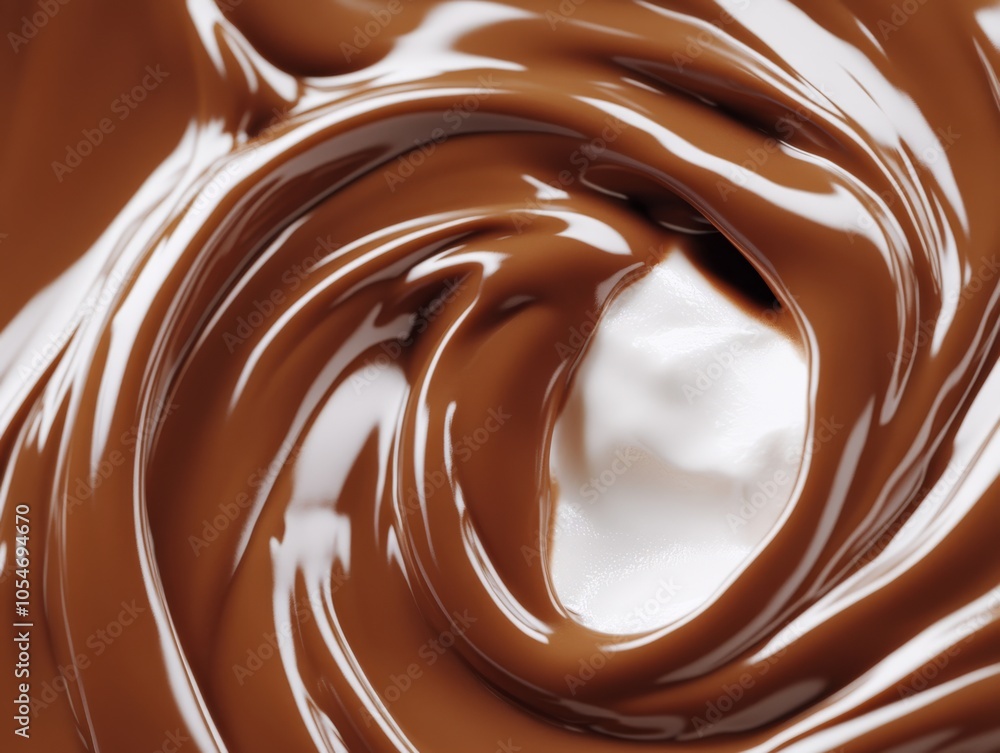 whipped cream melting into hot cocoa. whipped cream melting into hot cocoa.