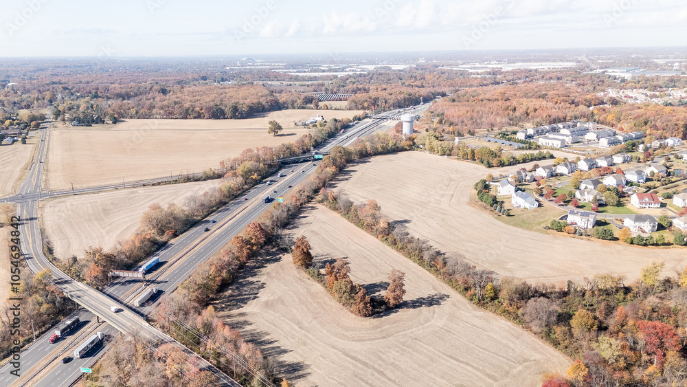 aerial drone of Florence New Jersey Real Estate homes Autumn 2024 aerial drone of Florence New Jersey Real Estate homes Autumn 2024