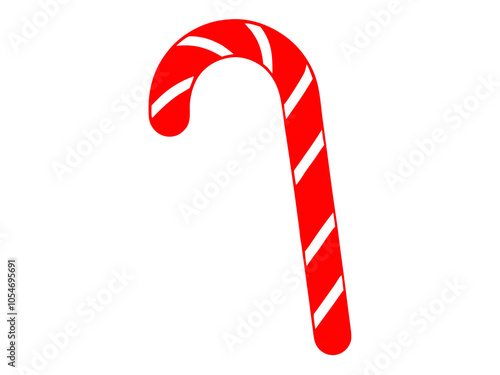 candy cane isolated on white