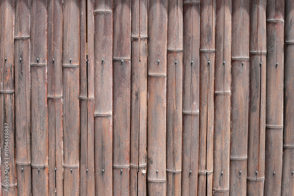 Dark brown bamboo wall texture background Dark brown bamboo wall texture background