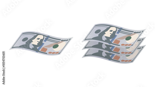 new 100 US Dollar banknote, waving