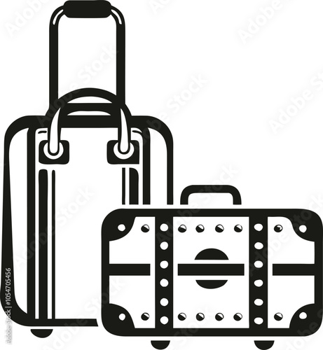 Travel Suitcase silhouette vector illustration.