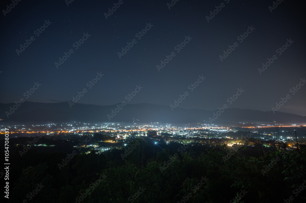 Night view of Chiang Rai city the northern most province of Thailand. Night view of Chiang Rai city the northern most province of Thailand.