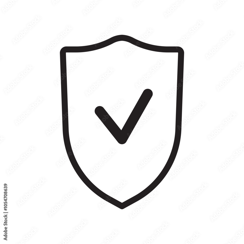 Verified shield icon. Security checkmark vector. Approval protection symbol. Safe confirmation emblem. Verified shield icon. Security checkmark vector. Approval protection symbol. Safe confirmation emblem.