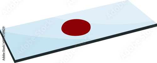 Glass slide with blood illustration