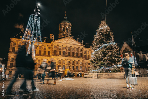 Photography Amsterdam center at Christmas time, Netherlands EU
