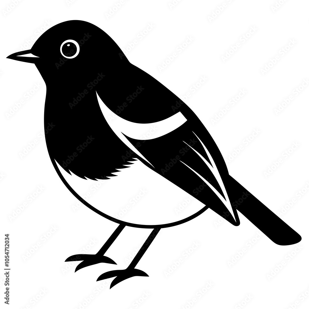 Obraz premium Bright Red Robin in Nature – Iconic Bird Photography