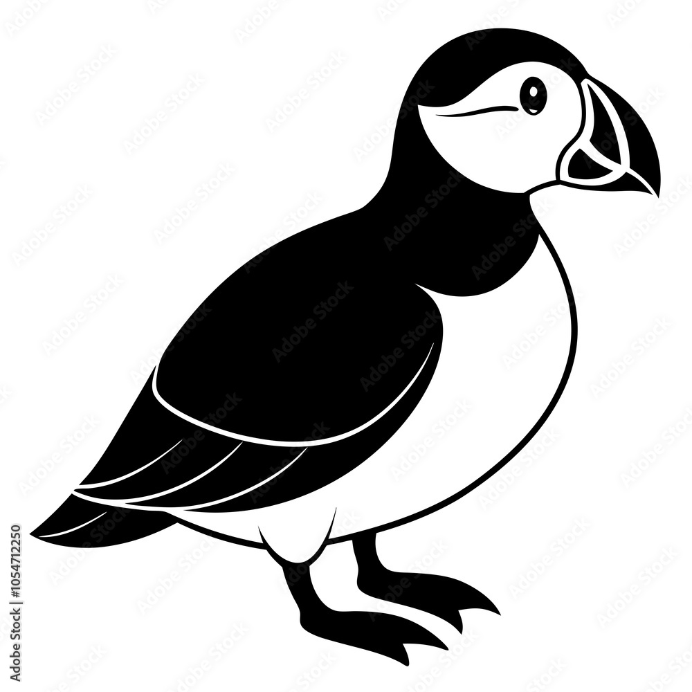 Fototapeta premium Charming Vector Illustrations of Puffins for Nature Enthusiasts