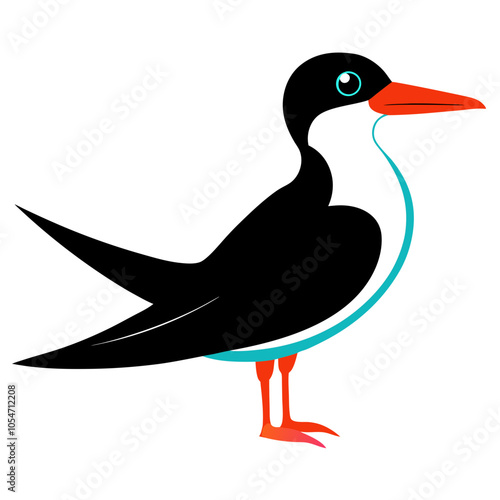 Elegant Black Skimmer Bird Art for Nature and Wildlife Lovers