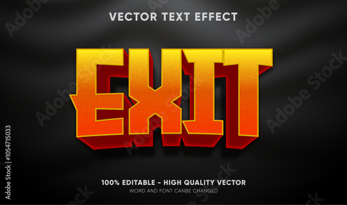 exit editable text effect