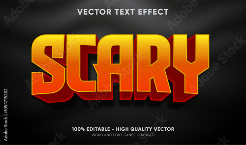 scary editable text effect