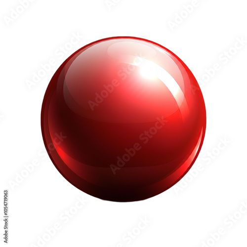 Free Download Glossy red sphere with reflections on a black background, showcasing a smooth and shiny surface. - GFXLoad
