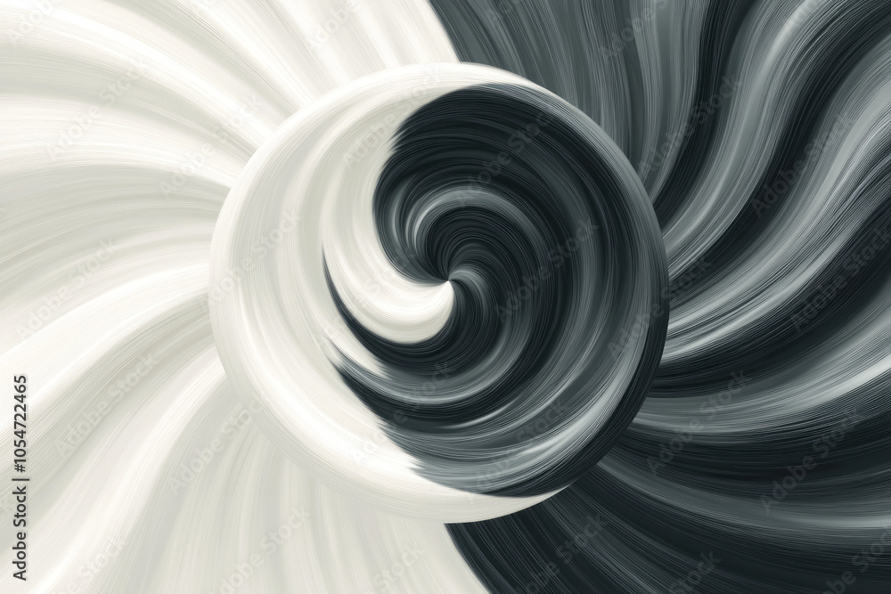 black and white yin yang swirl: an abstract spiral journey through modern minimalist design black and white yin yang swirl: an abstract spiral journey through modern minimalist design