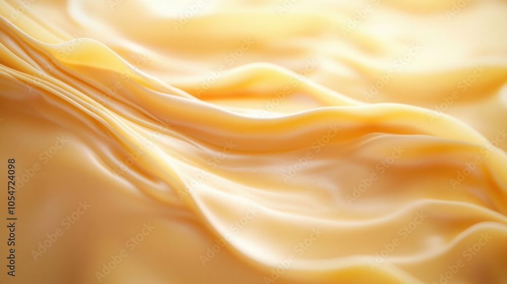 Fototapeta premium Melted cheese with a smooth texture, perfectly cooked, [cheese , melt , smooth], ,
