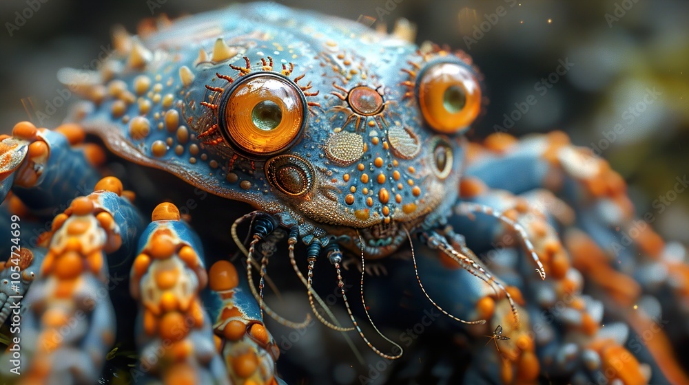 Close-Up of a Detailed and Colorful Fantasy Creature Close-Up of a Detailed and Colorful Fantasy Creature