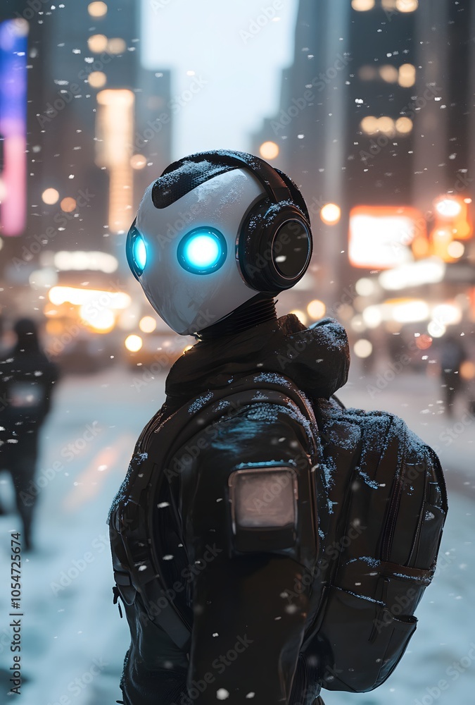 Fototapeta premium Winter robots