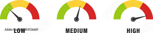 Decisions risk scale meter vector illustration design