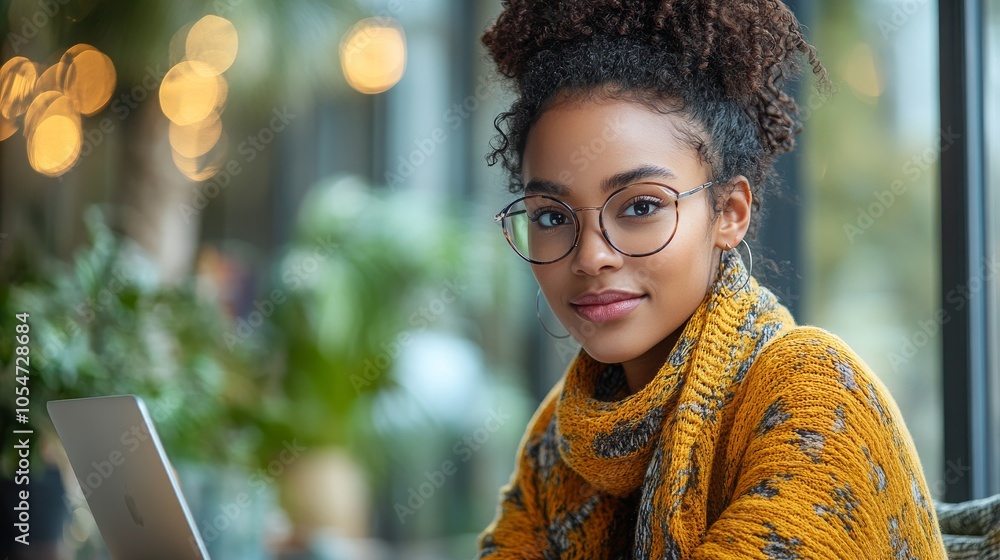 © Emiliia - Young Black freelancer focused on website design in a bright workspace during the afternoon © Emiliia - Young Black freelancer focused on website design in a bright workspace during the afternoon