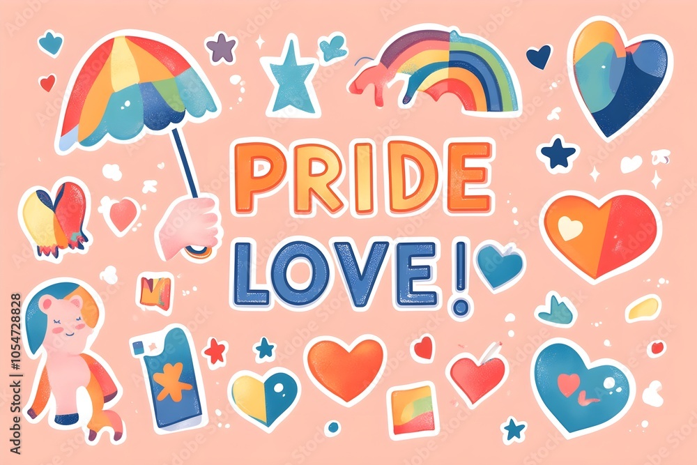 Happy Pride LGBTQ element set. LGBTQ community symbols with star, speech bubbles, flower, heart. Elements illustrated for pride month, bisexual, transgender, gender equality, sticker, rights concept. Happy Pride LGBTQ element set. LGBTQ community symbols with star, speech bubbles, flower, heart. Elements illustrated for pride month, bisexual, transgender, gender equality, sticker, rights concept.