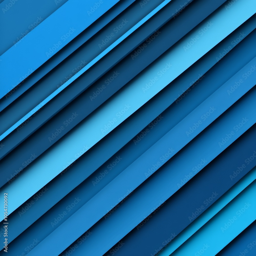 Fototapeta premium Abstract blue diagonal stripes creating a modern graphic design background.