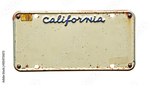 Tableau sur toile A license old plate antique vintage 1948 california