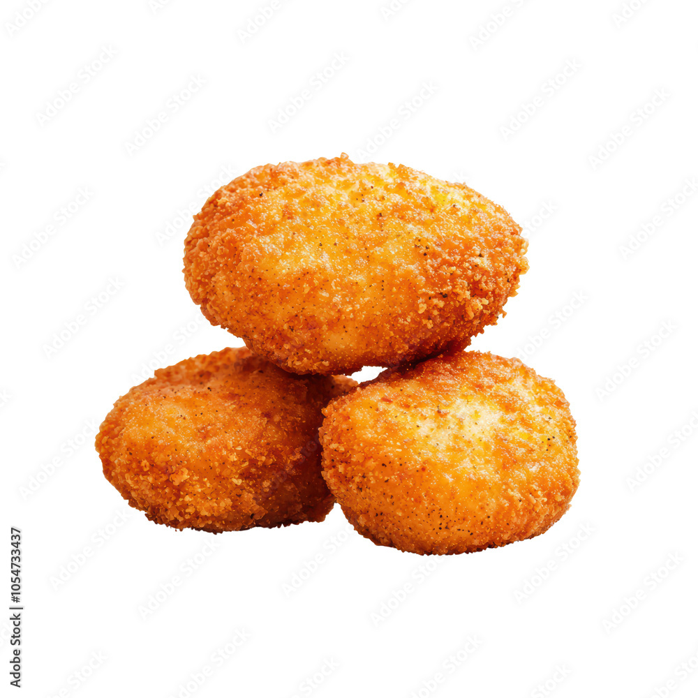 Crispy golden fried cheese balls stacked appetizingly Crispy golden fried cheese balls stacked appetizingly